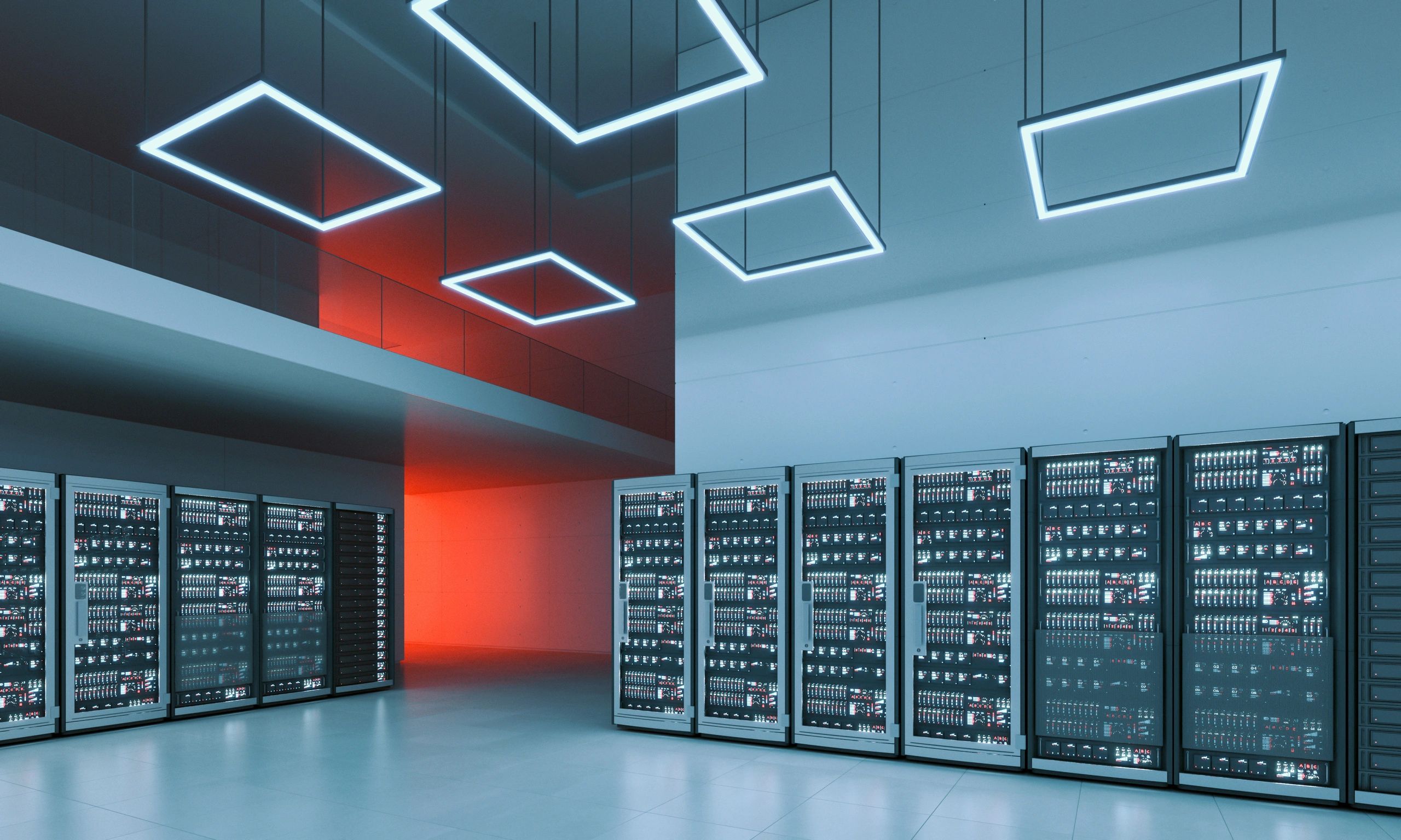 Clean modern data center environment